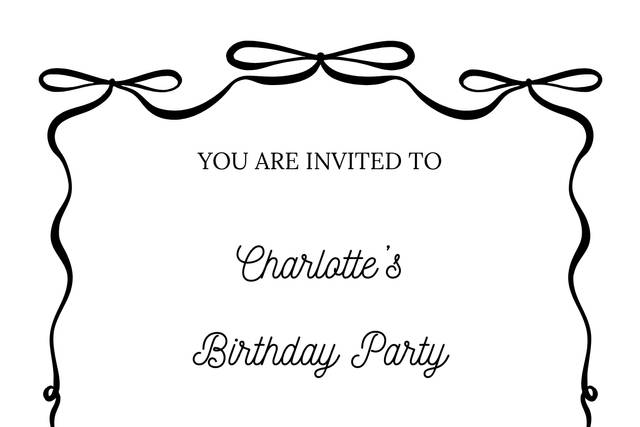 Example of an invite