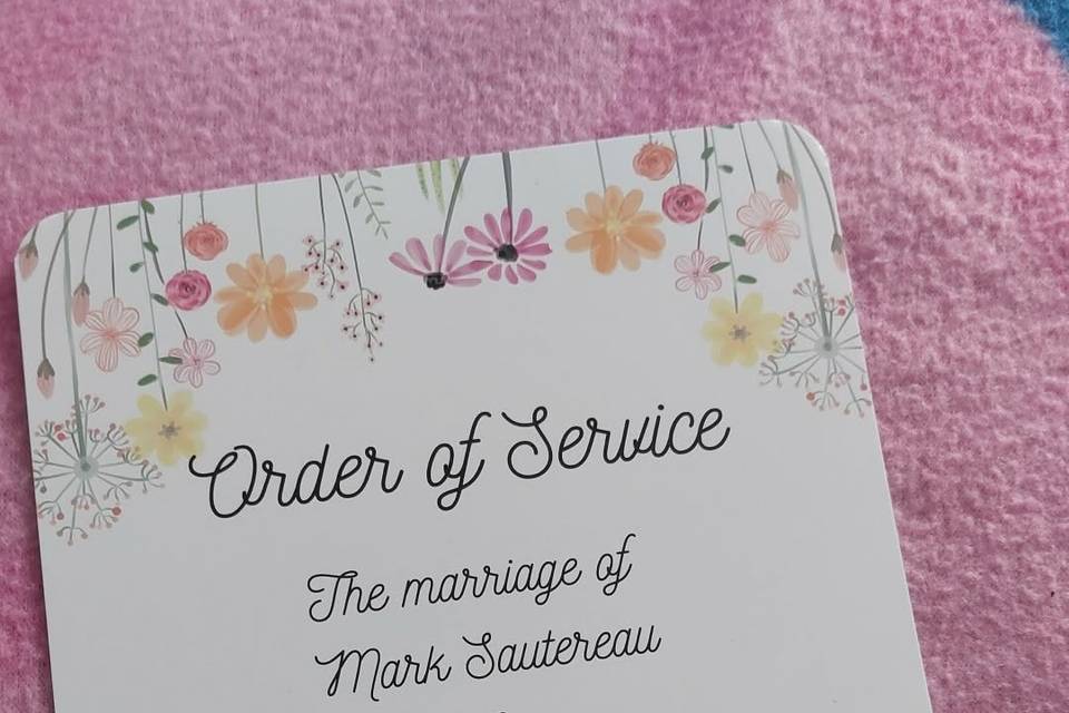 Order of service