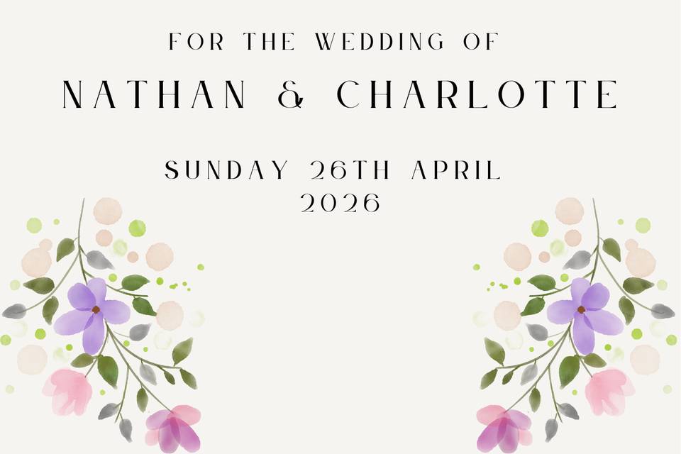 Example of a save the date