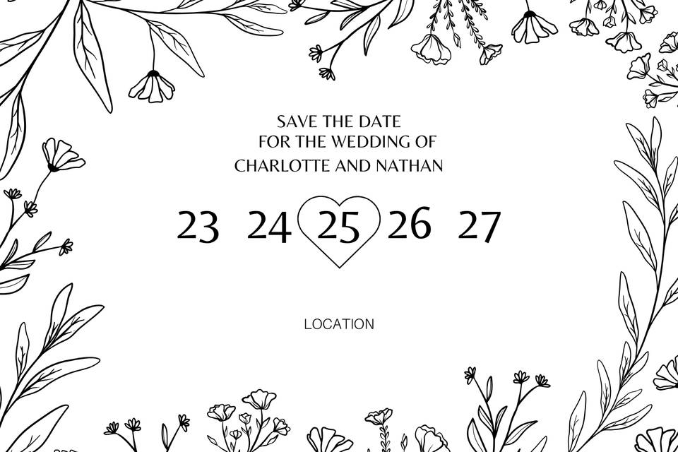 Example of a save the date