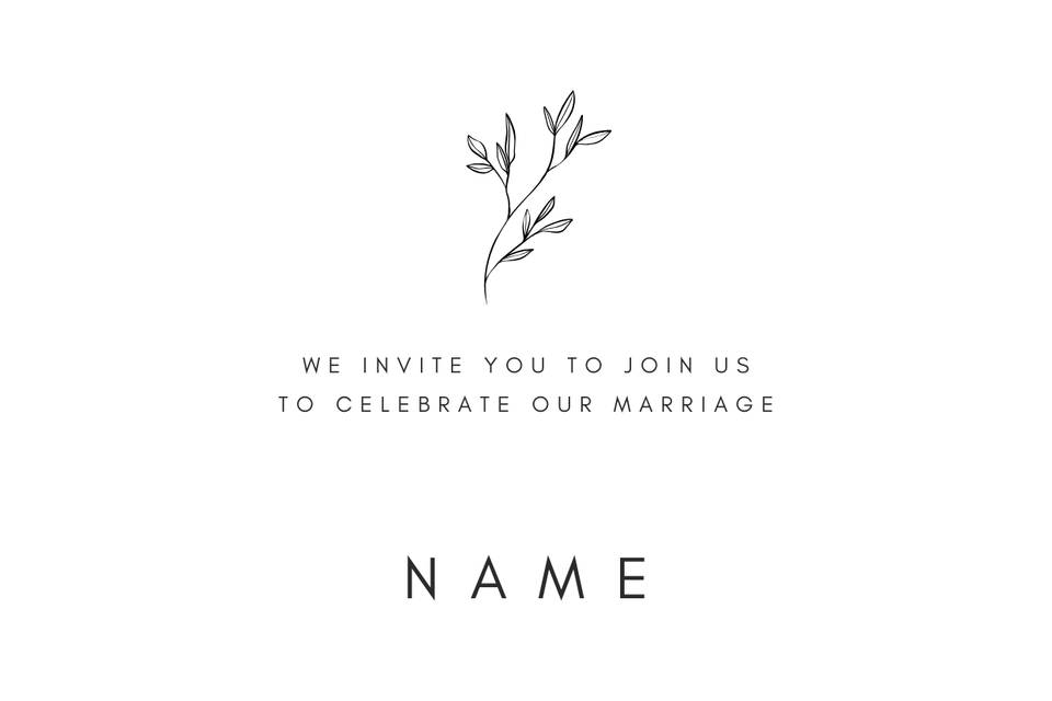 Example of an invite