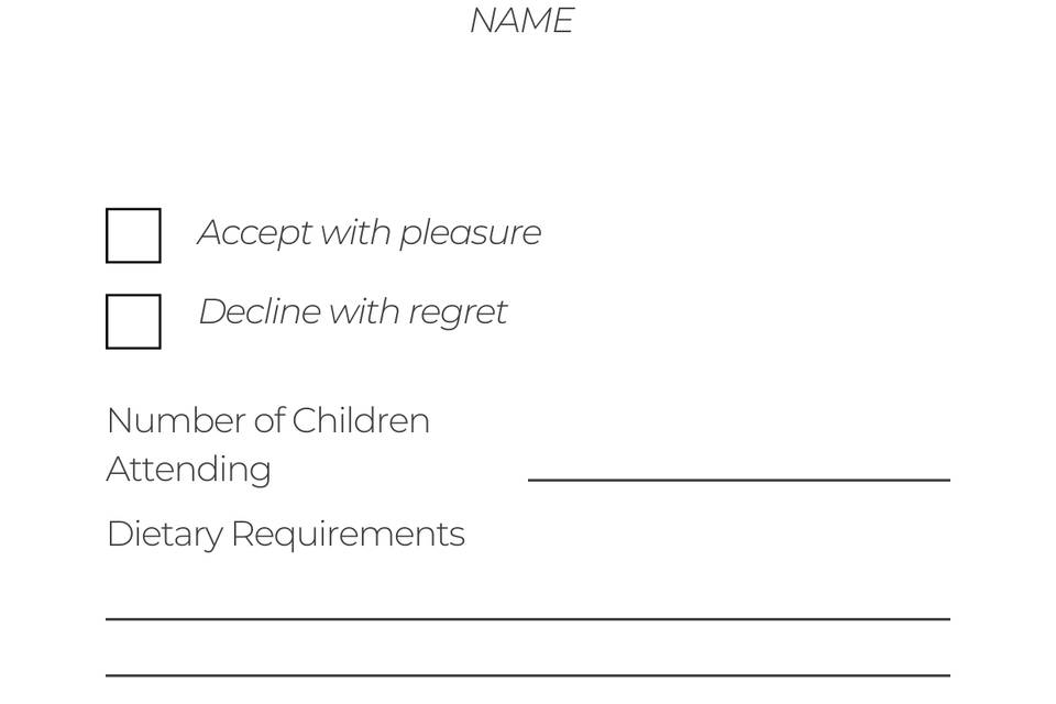 Example of an rsvp