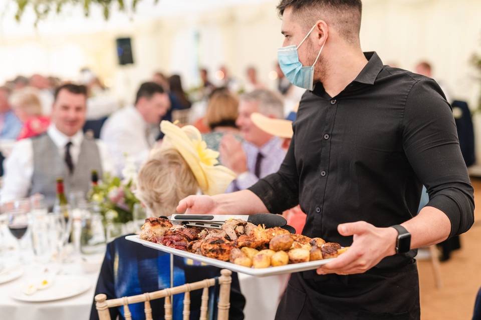 Sharing Platter at Wedding