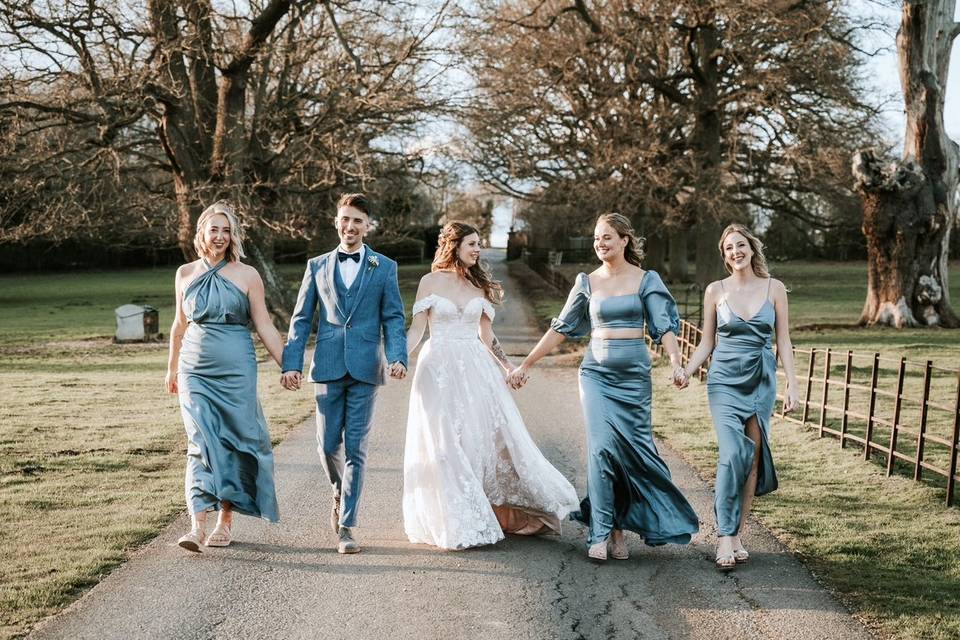 Rebecca & her bridal party