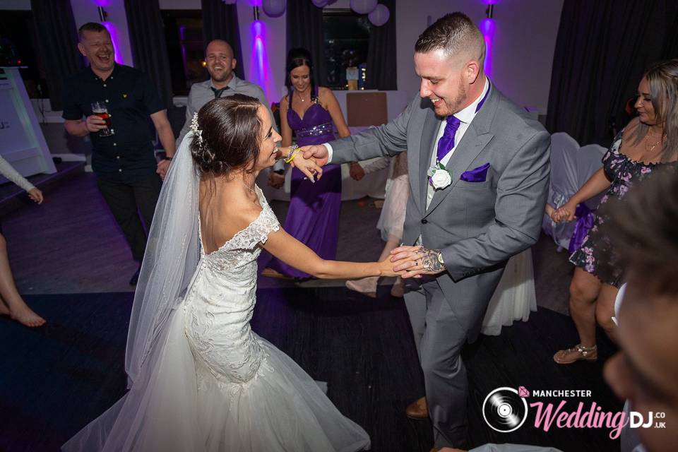 Bride and Groom dancing