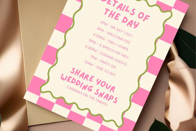 Pink Checkerboard Details