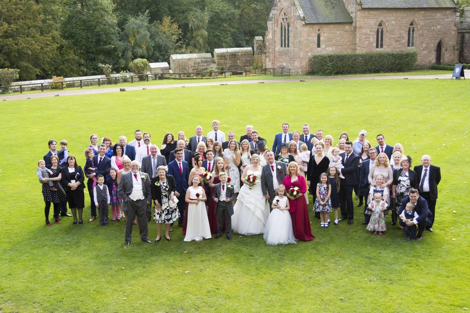 Bride and bridesmaids