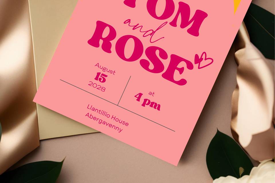 Rhubarb & Custard Invite