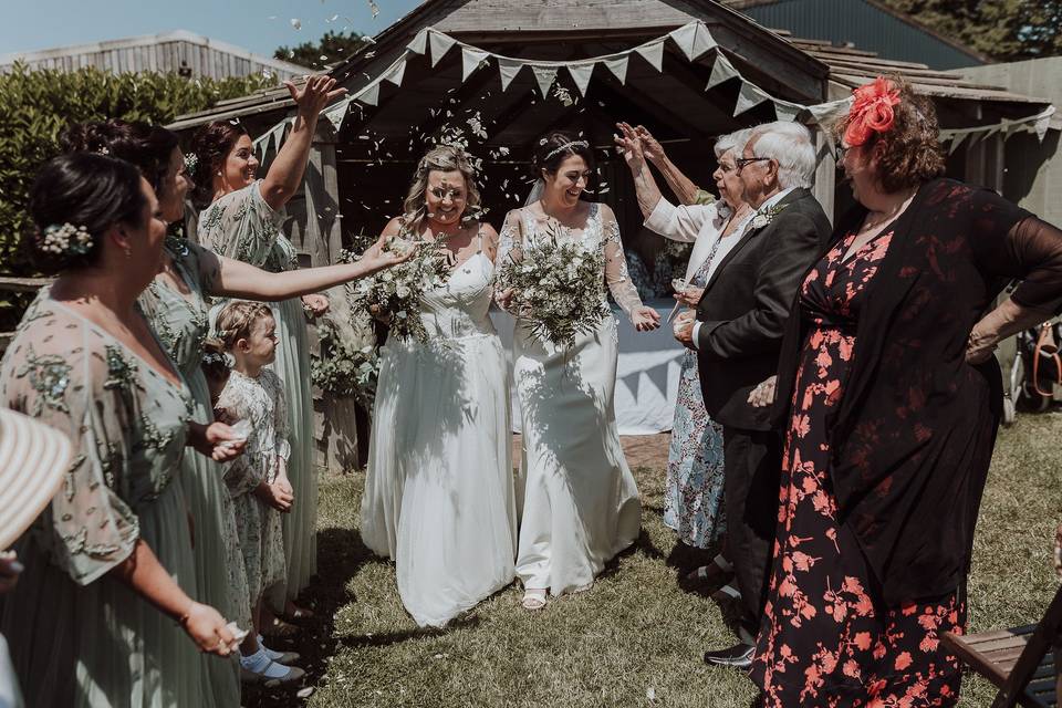 Outdoor hut ceremony