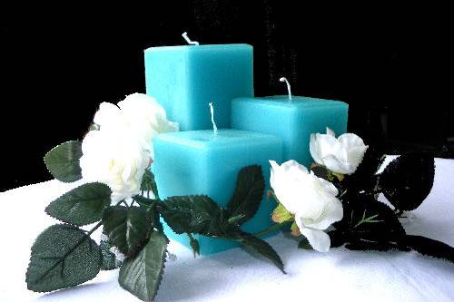 Turquoise candles