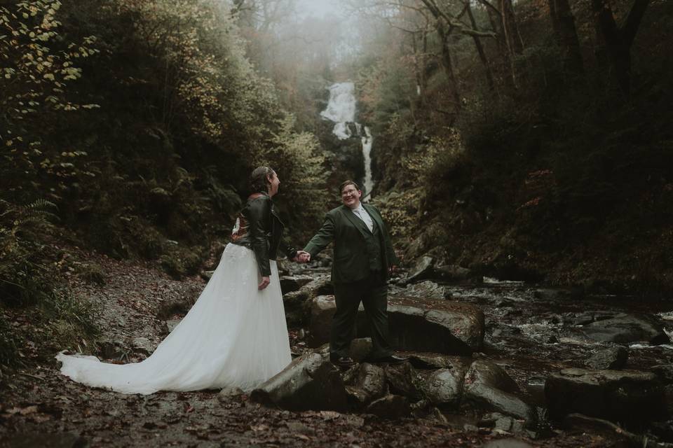 An elopement in the forest