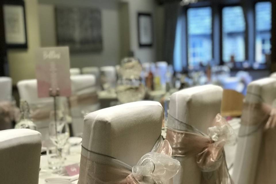 Silver & blush double sashes