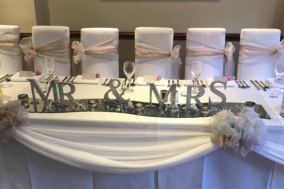 Organza sashes