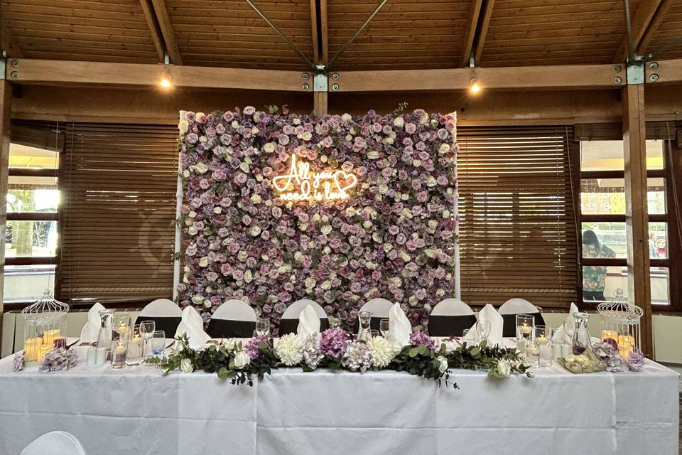 Top table & Sophie Flower Wall