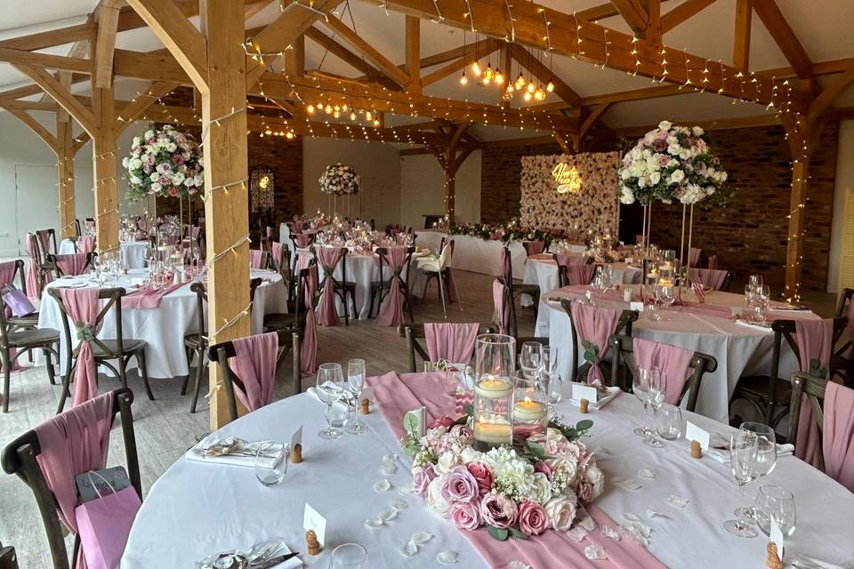 Dusky Pink Wedding Reception