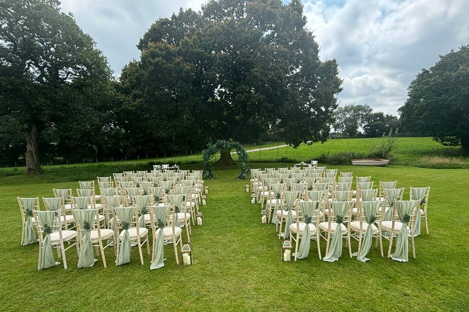 Sage Green Outdoor Ceremony