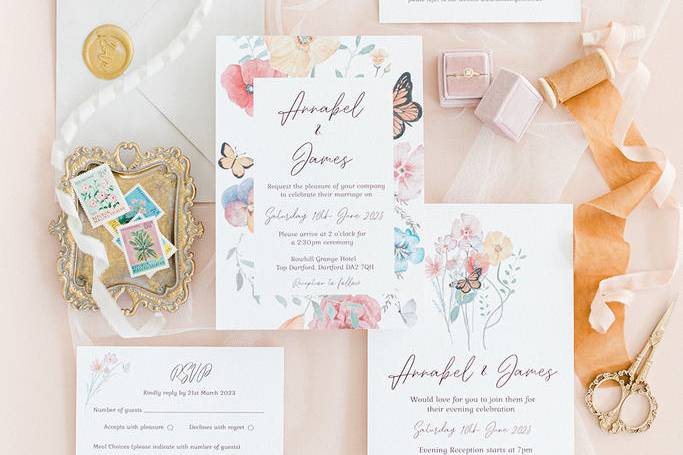 Blossom invitation suite