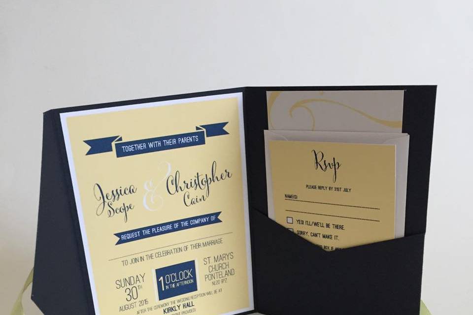 Pocket fold invitation