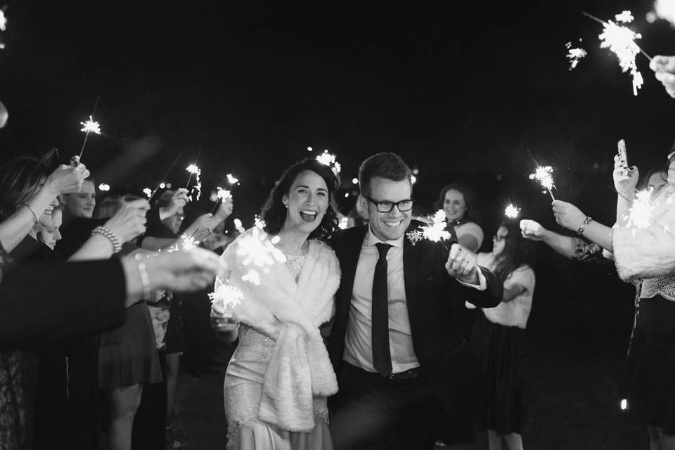 Sparkler exit photo