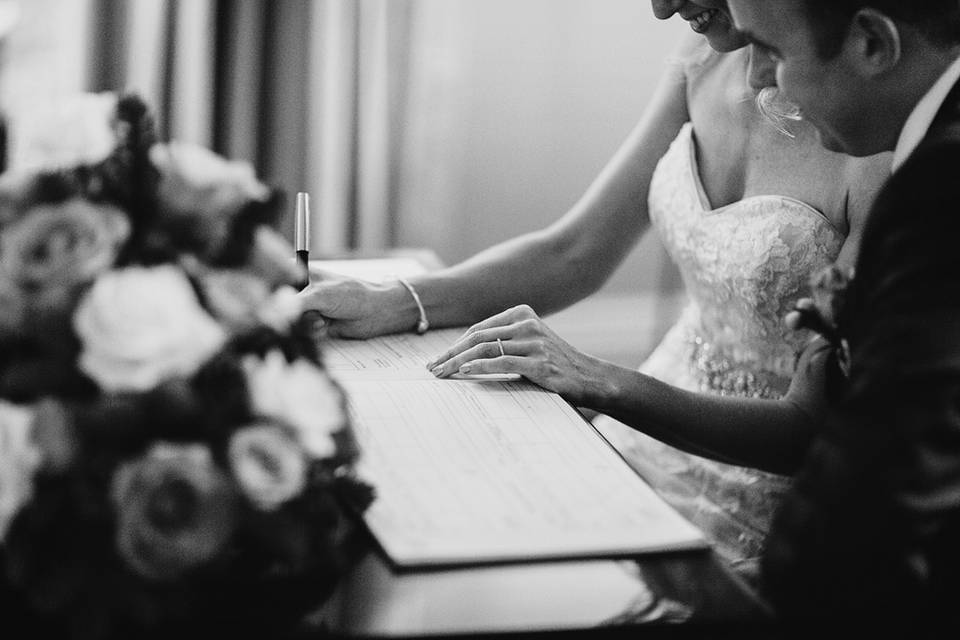 A small intimate wedding