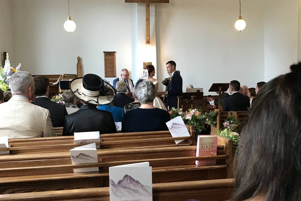 Jacob conducting a wedding.