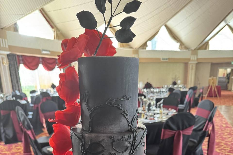 Back of gothic hand piped