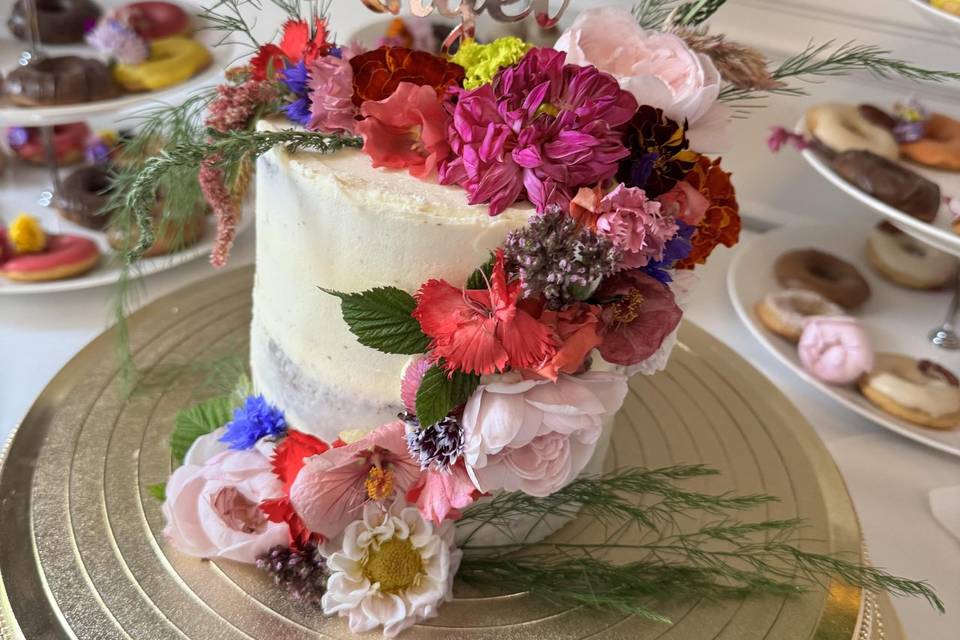 Bright edible florals