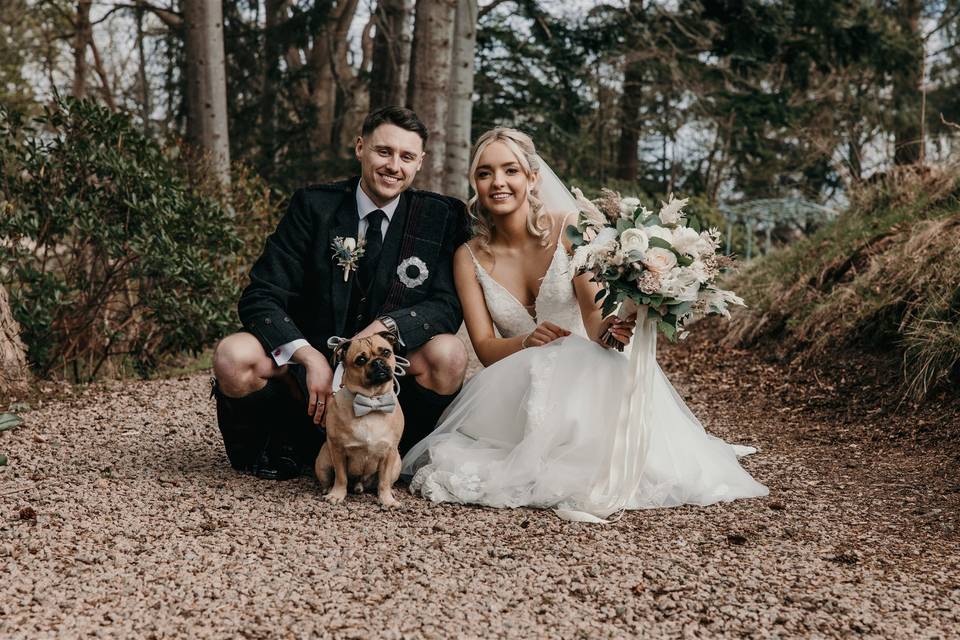 Couple and their dog