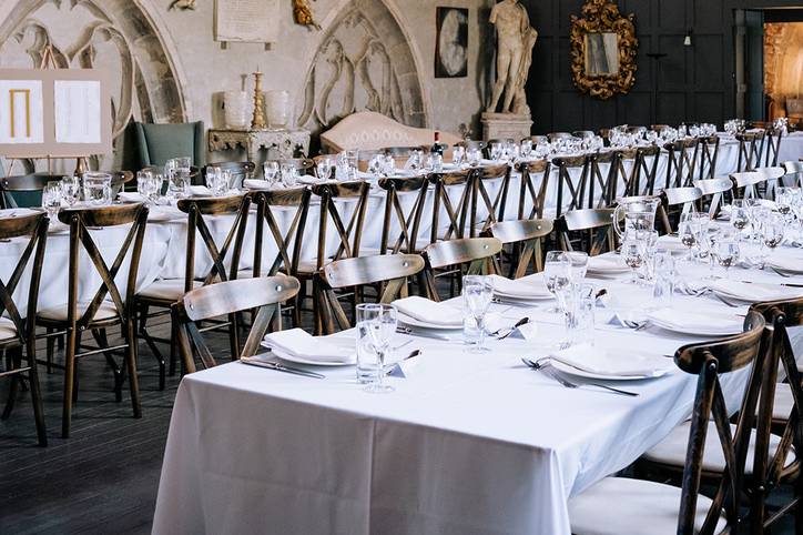 Wedding breakfast set up