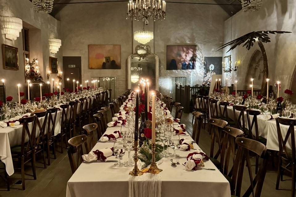 Wedding breakfast set up