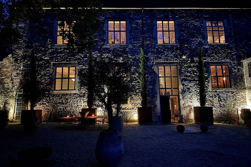 Exterior at night