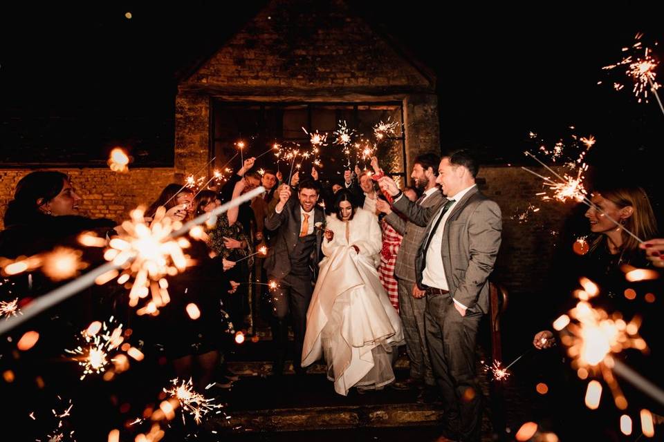 Sparklers at Old Gore Barn.