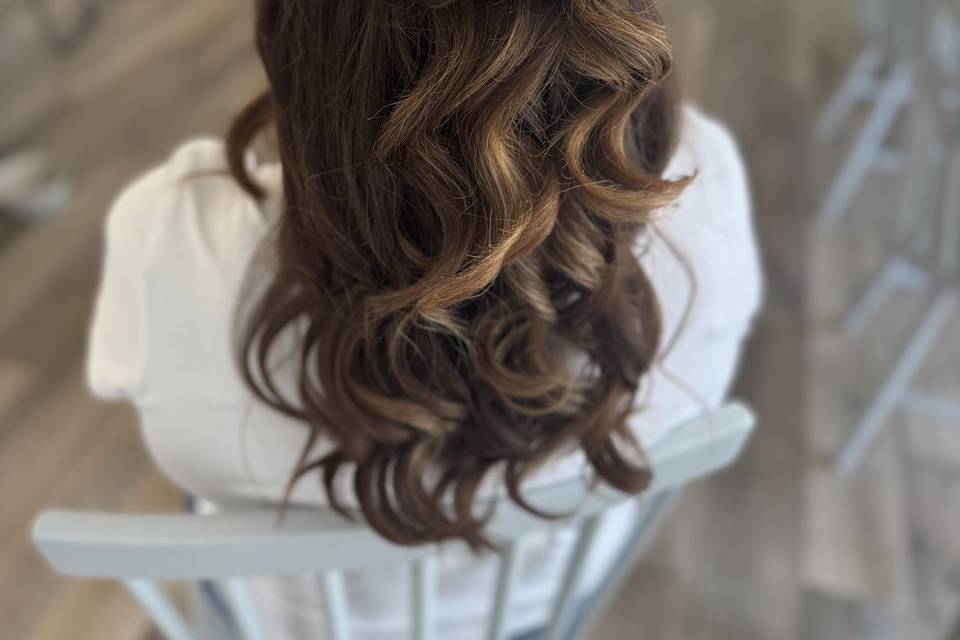 Half up hairstyle