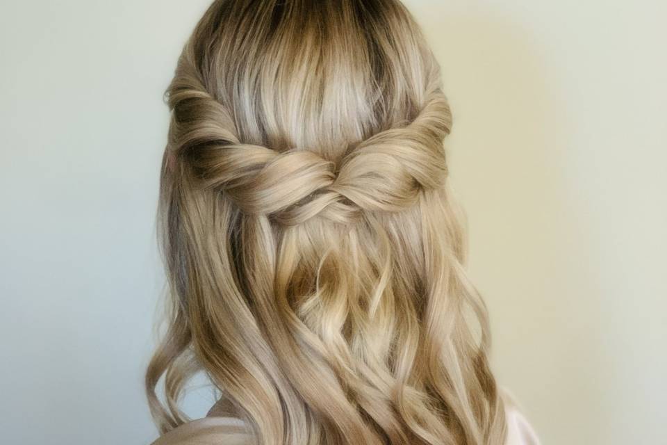 Half up hairstyle