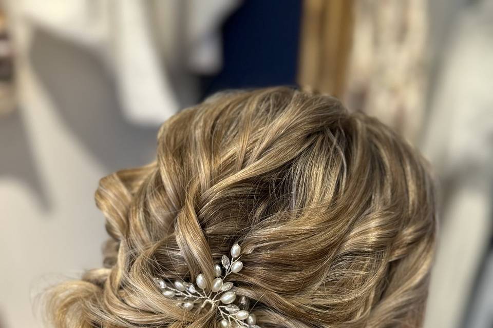Low textured updo