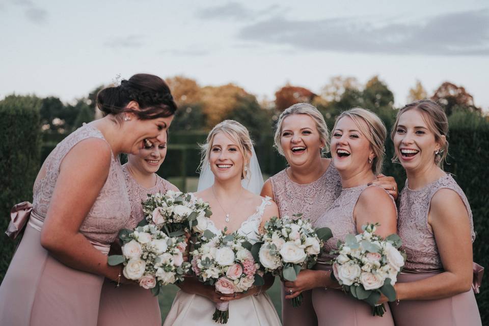 Bride and Bridesmaids