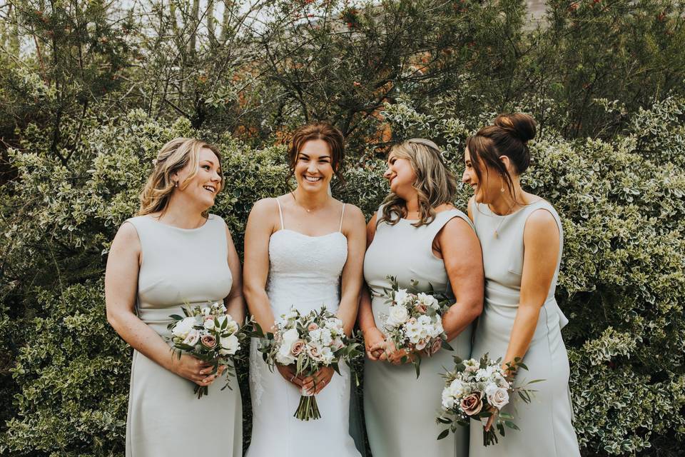 Bride and Bridesmaids