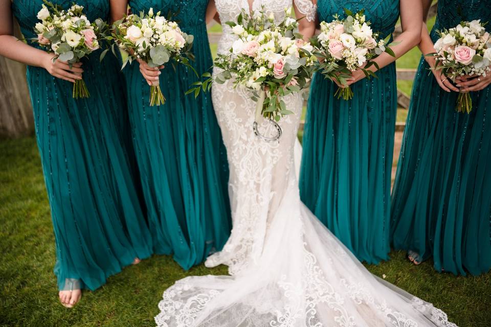 Bride and Bridesmaids