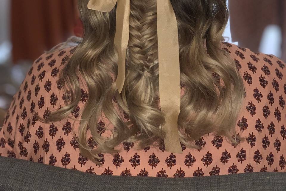 Boho bride braids