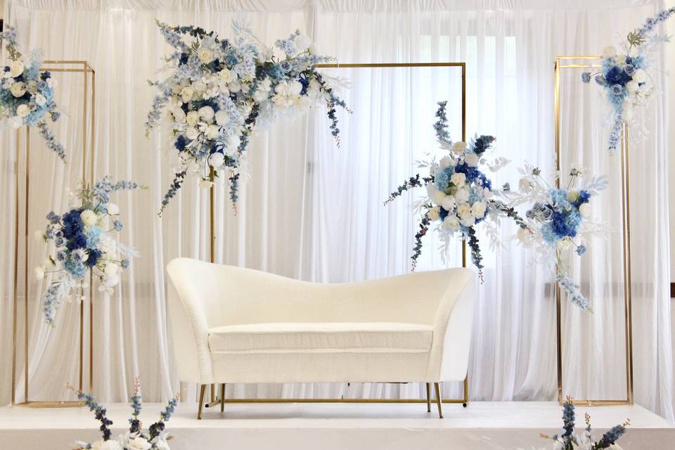 Blue Wedding Stage