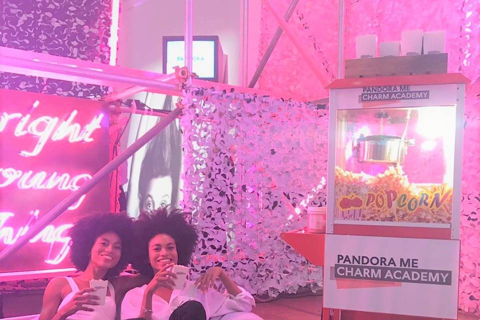 Branded popcorn machine for corporate events