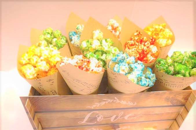 Rainbow popcorn machine hire