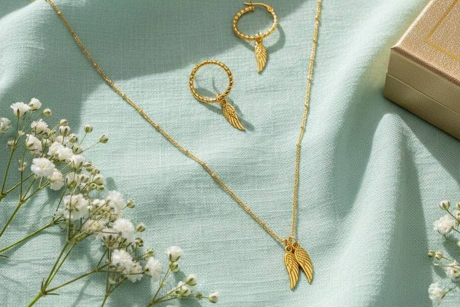 Gold Vermeil Angel Wing Set