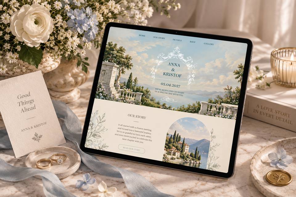 Romantic Digital Wedding Invit