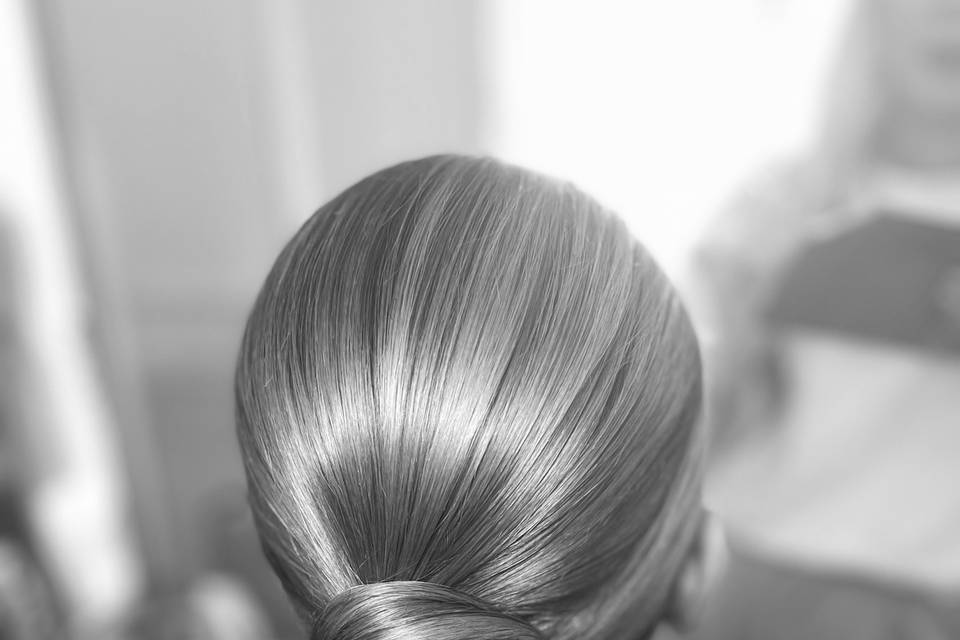 Sleek bridal bun