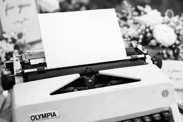 I work from a typewriter