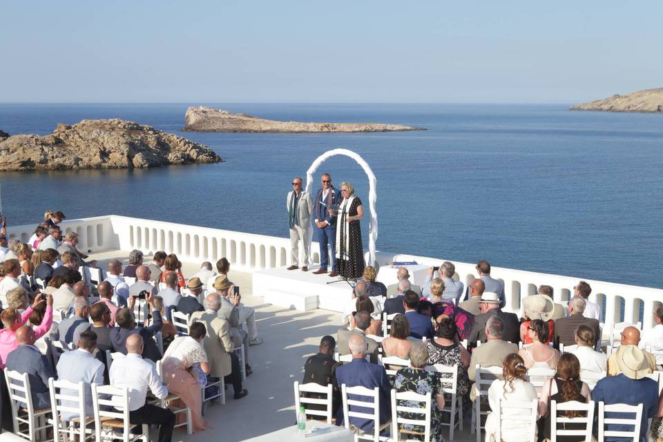 Beautiful mykonos ceremony