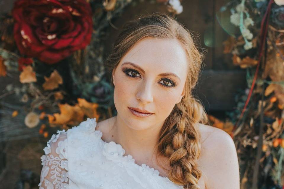 Autumnal wedding makeup