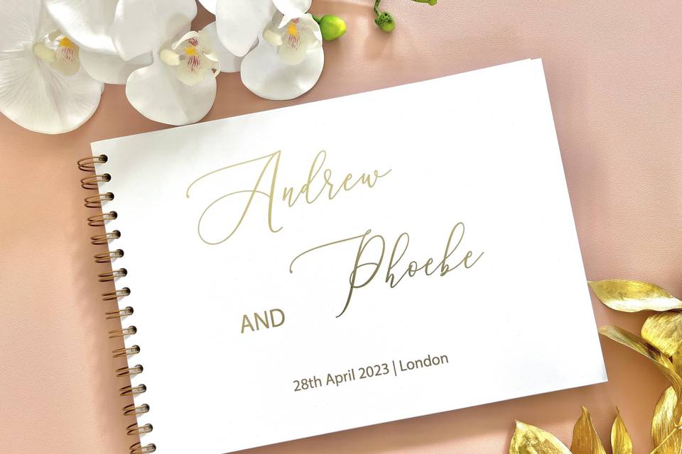 Photo booth wedding guest book