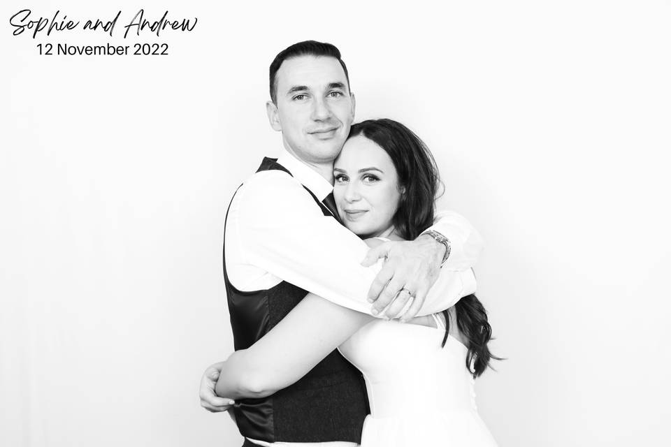 Bridal couple - black and whi